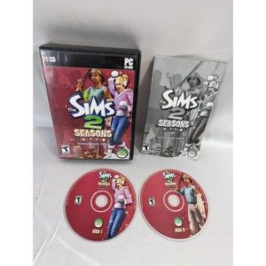 The SIMS 2 Seasons Expansion Pack PC Game Complete 2 Discs W/ key on Manual 2007